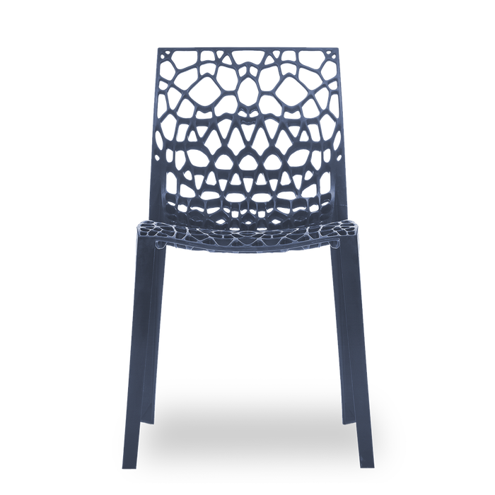 Conjunto com 4 Cadeiras Coral Azul Sóbrio