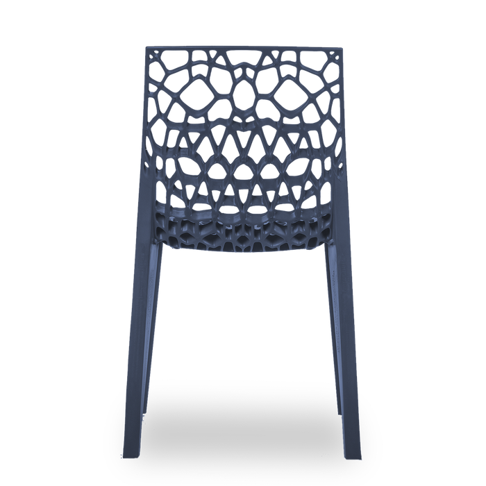 Conjunto com 4 Cadeiras Coral Azul Sóbrio