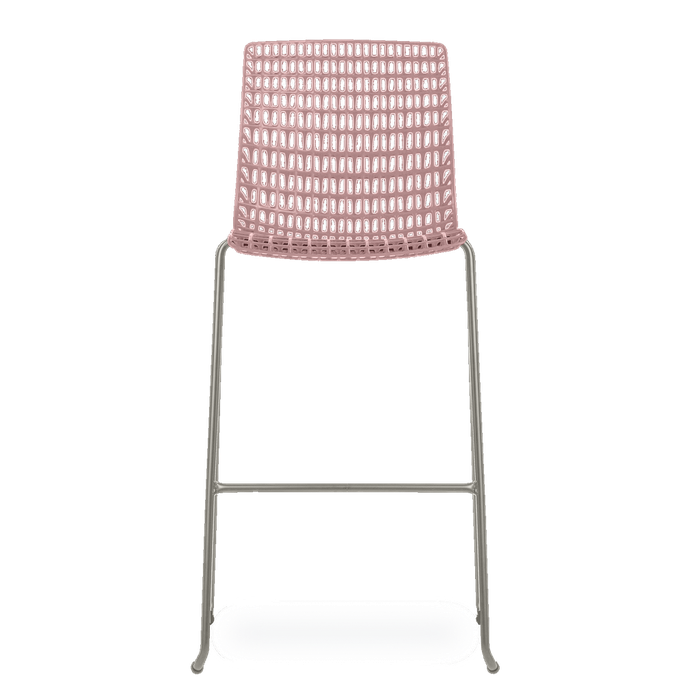 Conjunto com 4 banquetas Moiré Rosé