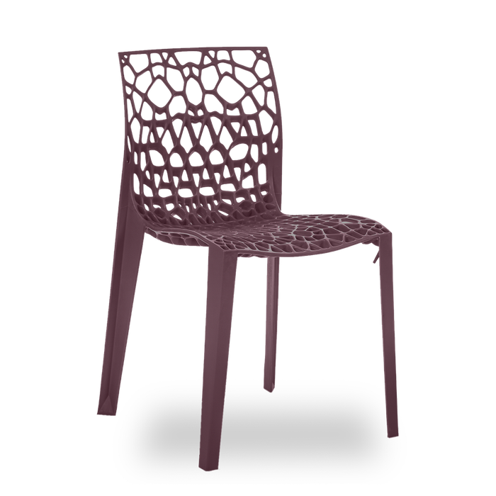 Conjunto com 4 Cadeiras Coral Vinho
