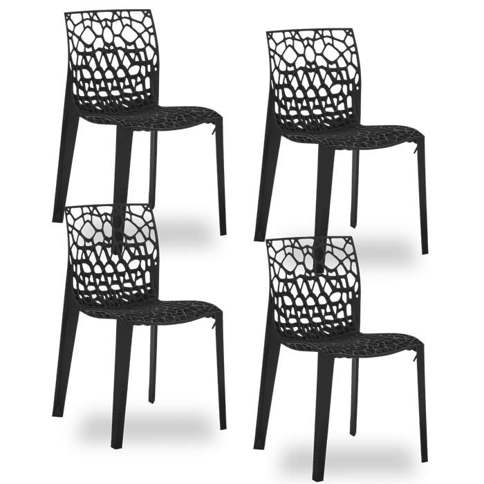 Conjunto com 4 Cadeiras Coral Grafite