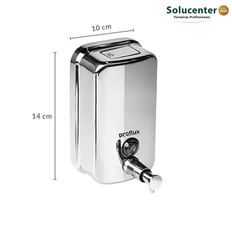 Dispenser Papel Toalha C/ Chave + Papeleira Cai Cai + Saboneteira 500ml Inox 304 Proflux 51.225