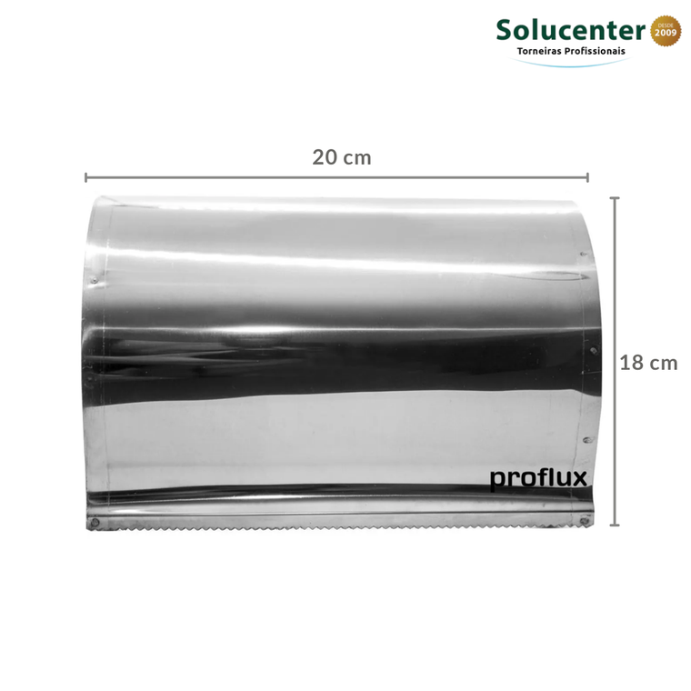 Dispenser Papel Bobina 20cm em aço inox 14.030