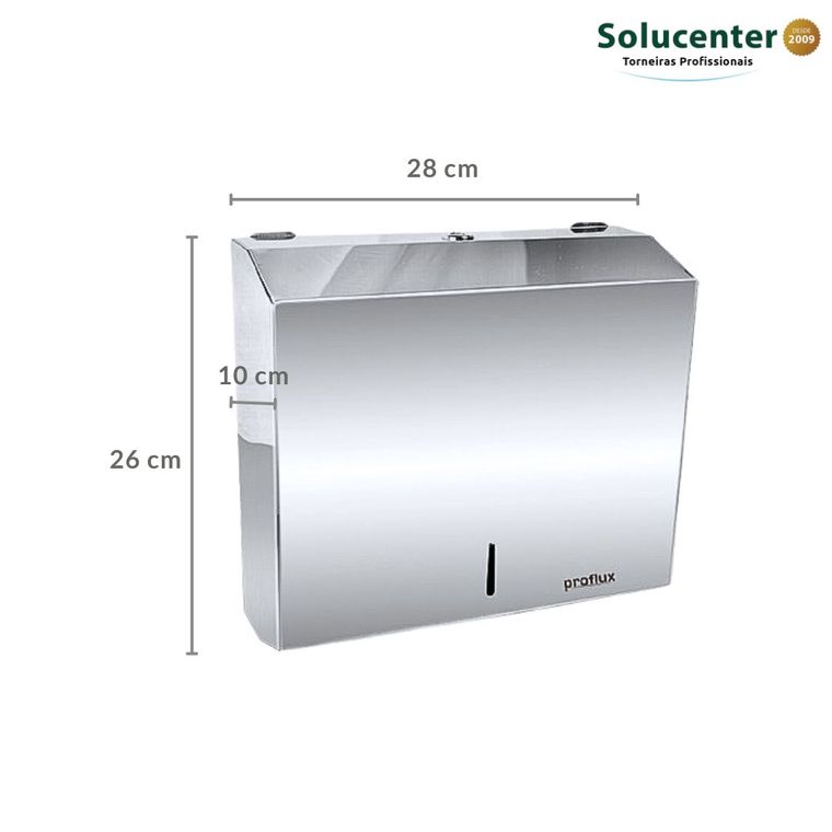 Kit Dispenser Papel Toalha e Papel Higiênico Cai Cai Inox 304 Proflux 51.547