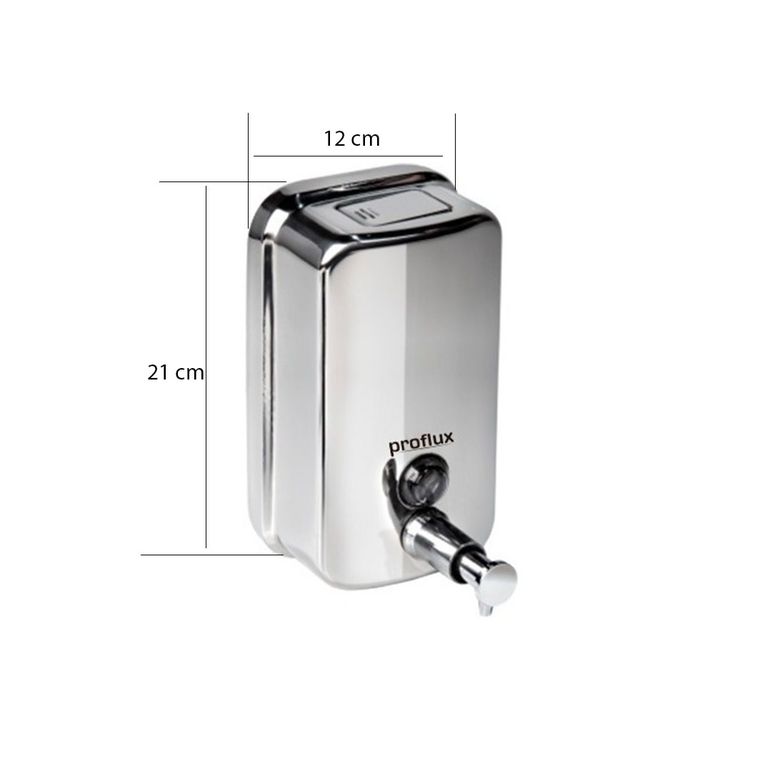 Saboneteira / Dispenser de Pressão Inox c/ Visor 1000ml - (51.122)