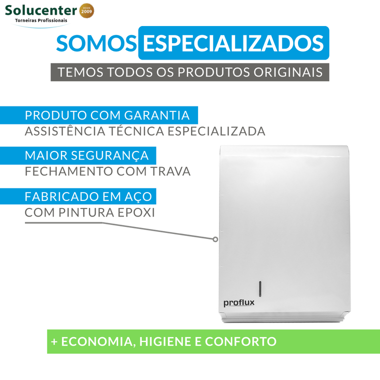 Suporte Dispenser de Papel Toalha em aço pintura epóxi Interfolhas 115.006