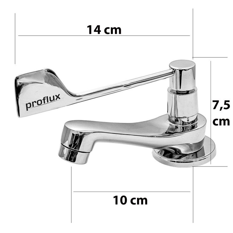 Torneira Clínica Alavanca Confort para Banheiro de Mesa Proflux 21.073