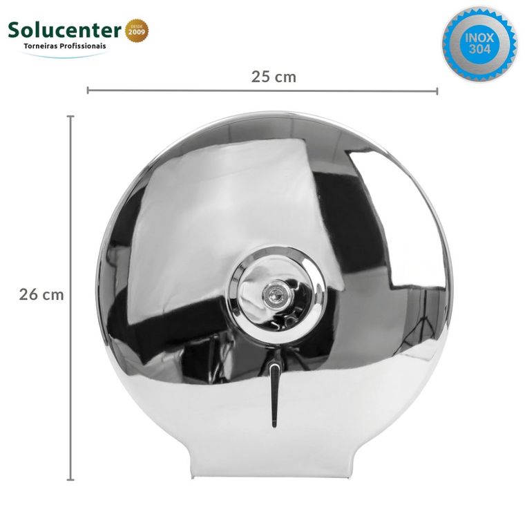 Kit Dispenser Papel Toalha Interfolha + Saboneteira + Porta Rolão Inox 304 Proflux 51.550