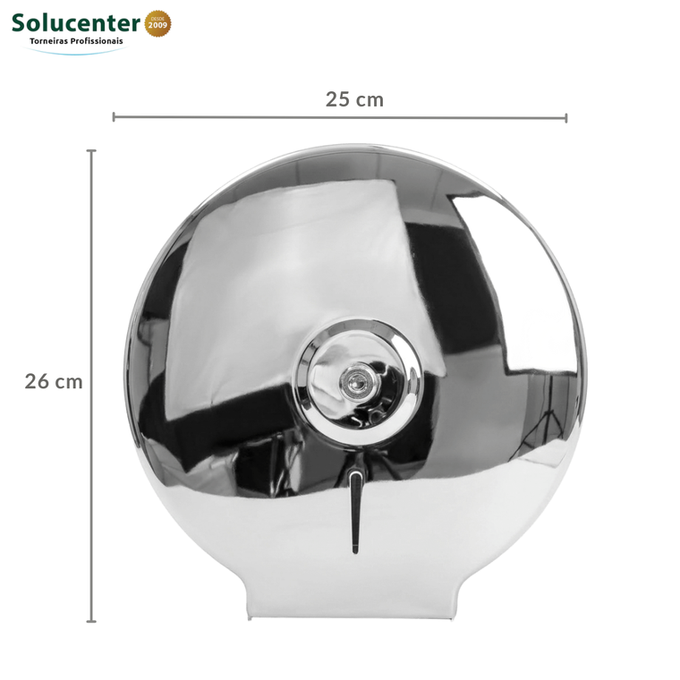 Dispenser Porta Papel Higienico Rolão 400mts Inox 201 C/ Chave Proflux 51.541