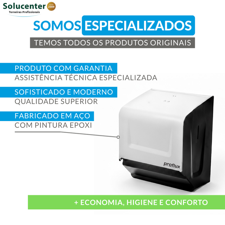 Toalheiro / Dispenser de Papel Toalha Bobina em Epóxi Branco 14.023