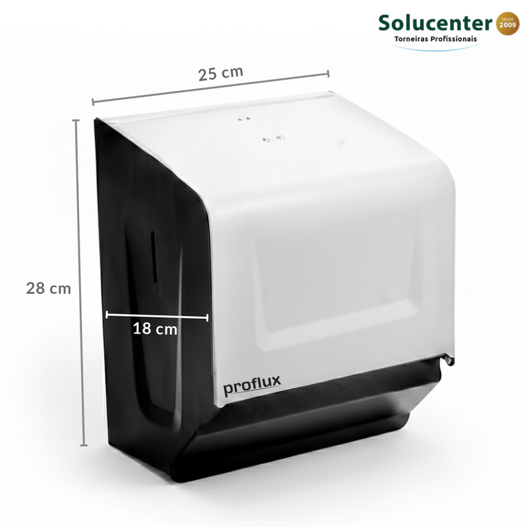 Toalheiro / Dispenser de Papel Toalha Bobina em Epóxi Branco 14.023