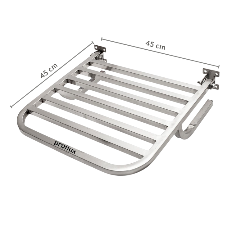 Banco Articulado para Banho em Inox PNE - 45x45cm Proflux 113.001
