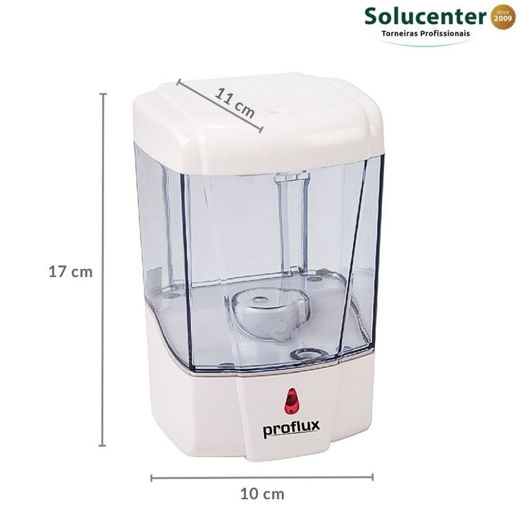 Kit Torneira Sensor Proflux + Saboneteira Automática + Dispenser Papel Inox Proflux 51.548