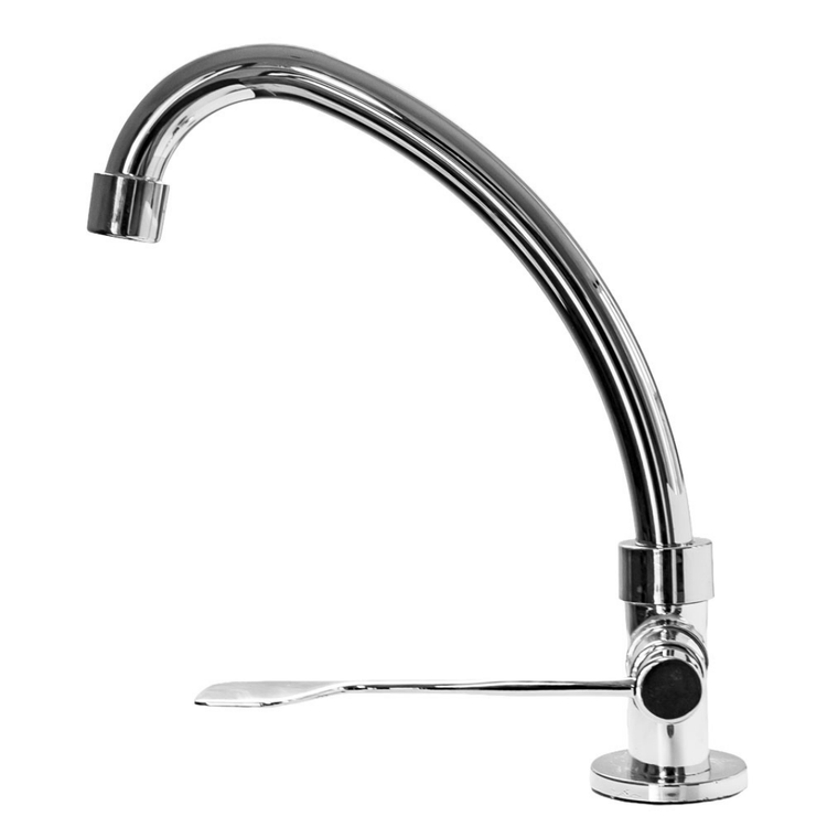 Torneira Clínica Alavanca Bica Móvel Cozinha Mesa ABS Proflux 21.109