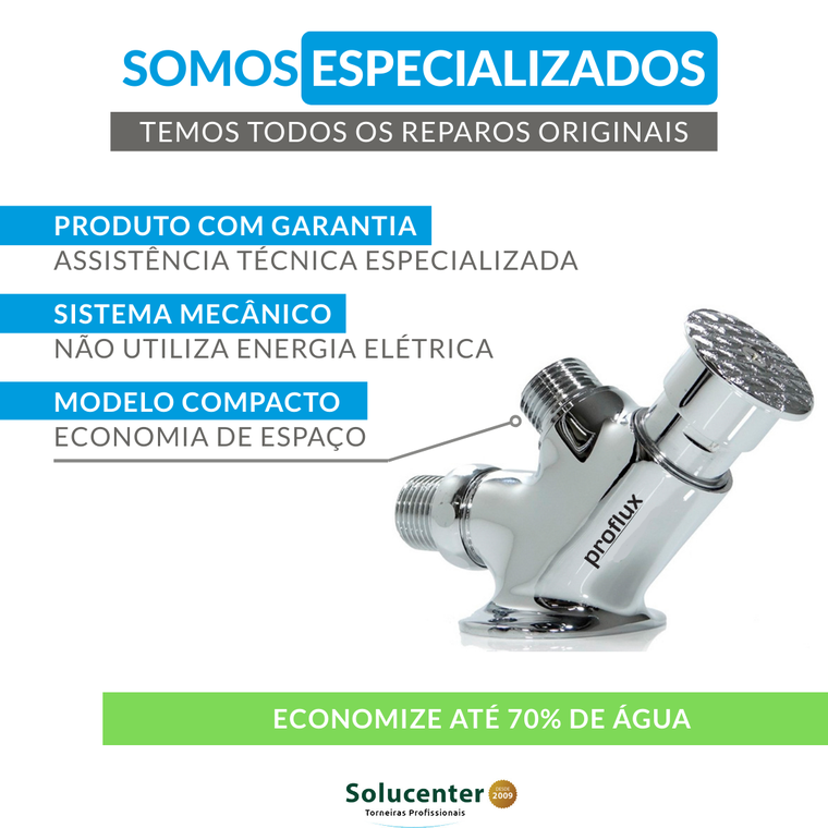 Acionador de Pedal Mecânico Acionamento Botão Inclinada Torneira Pedalmec Proflux Mais Economia de Agua (51.002)