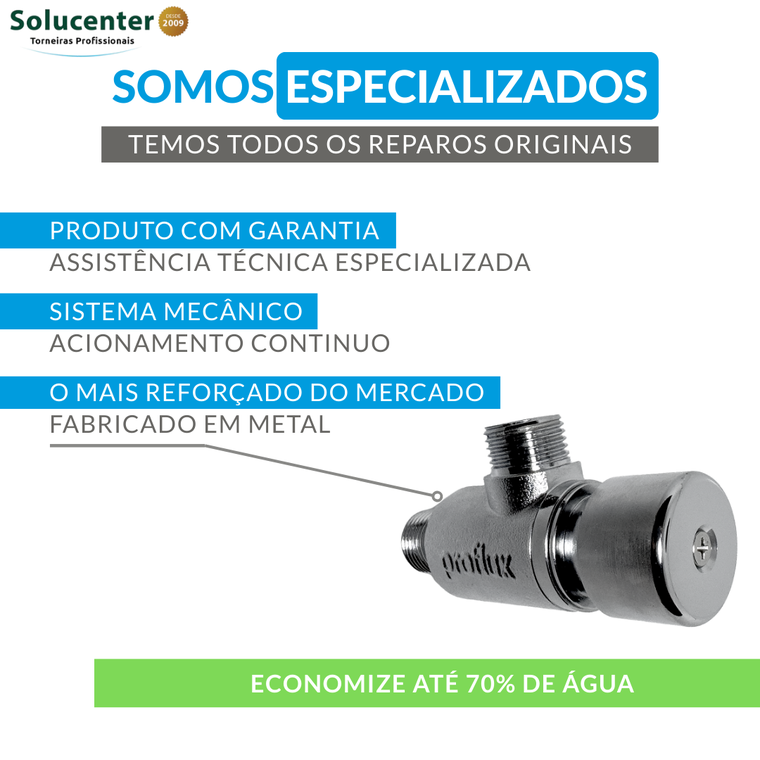 Acionador Pedal Continuo Externo Sem Abas Acionamento Joelho Para Torneira Proflux 51.538 