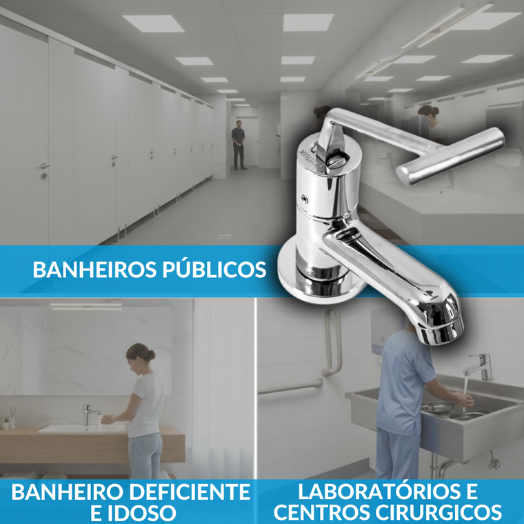 Torneira Deficiente Pne Automática Alavanca Nbr 9050 Proflux - 21.113