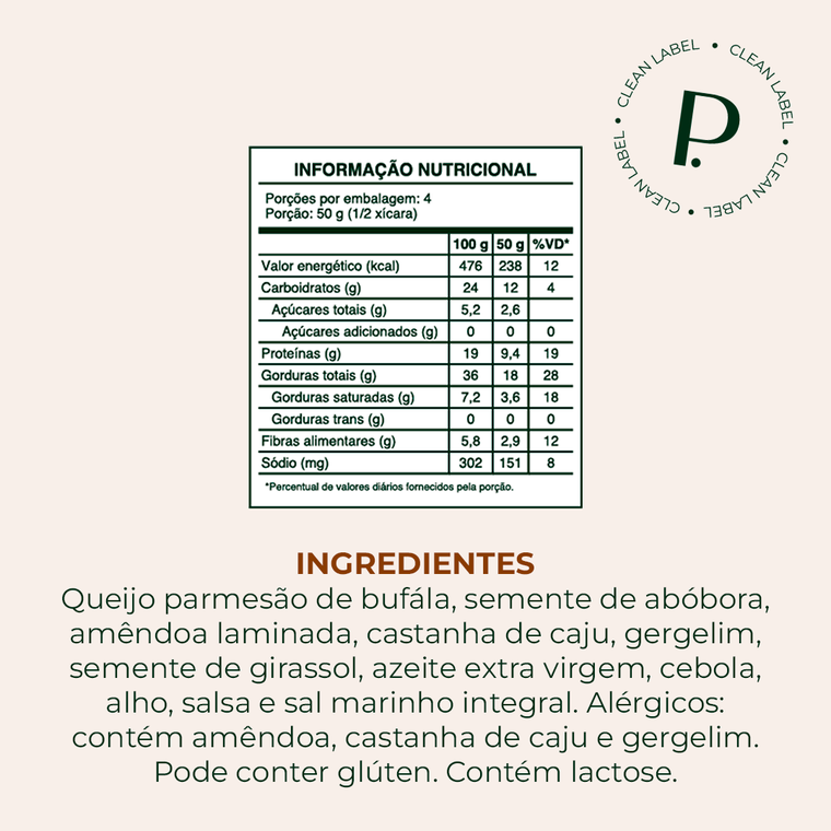 Granola Salgada com Crispy de Parmeão de Búfula Peel - 200g — imagem 5