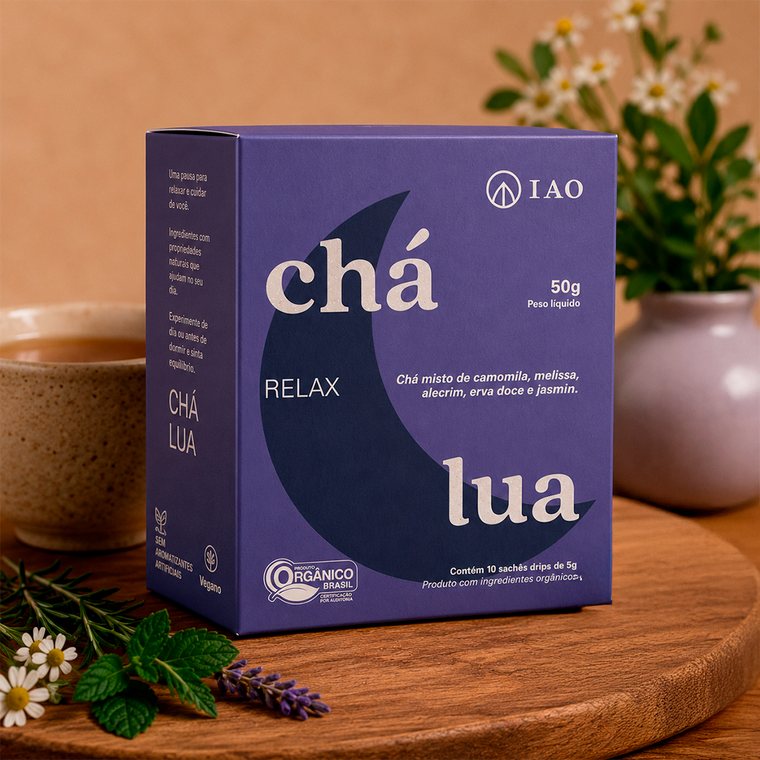 Chá Orgânico LUA (relax) IAO - 10 saches drip — imagem 1
