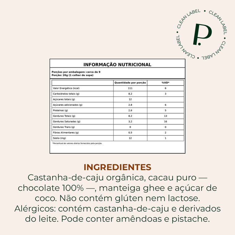 Creme de Castanha de Caju com Cacau Yamuna - 185g — imagem 5