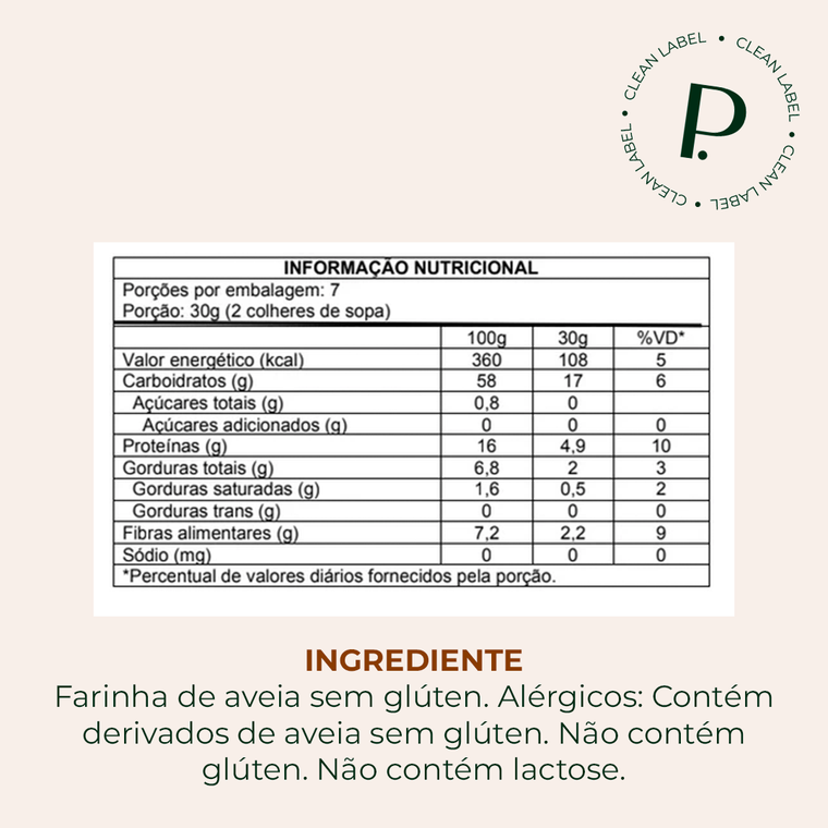 Farinha de Aveia Leve Croc sem glúten - 200g — imagem 4