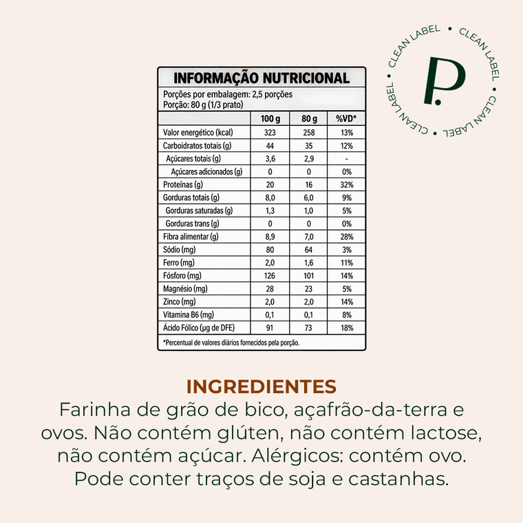 Macarrão Talharim Proteico de Grão-de-Bico Sem Glúten Ceres Brasil 200g — imagem 3