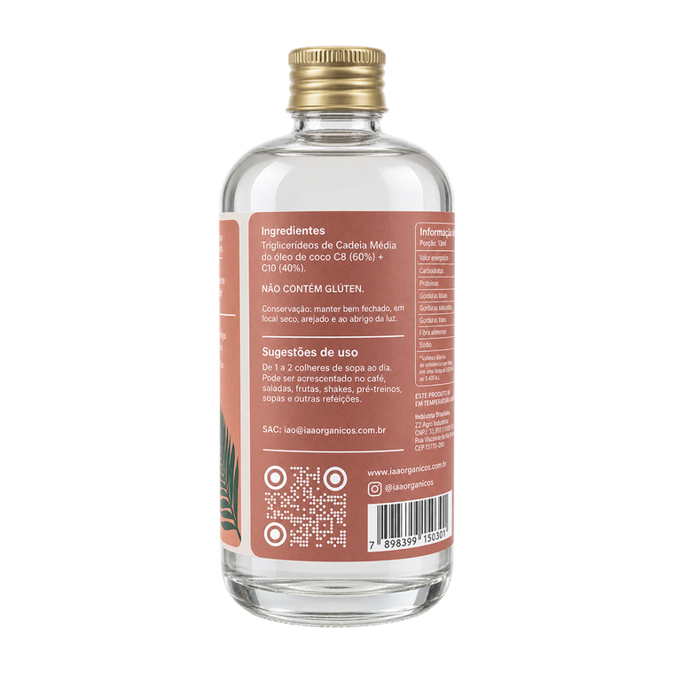Triglicerídeos de Cadeia Média Produto concentrado – fonte: óleo de coco IAO 250ml — imagem 3