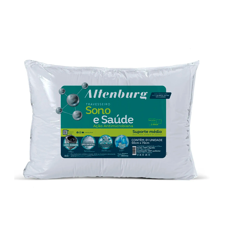 Travesseiro Sono E Saude Branco Altenburg