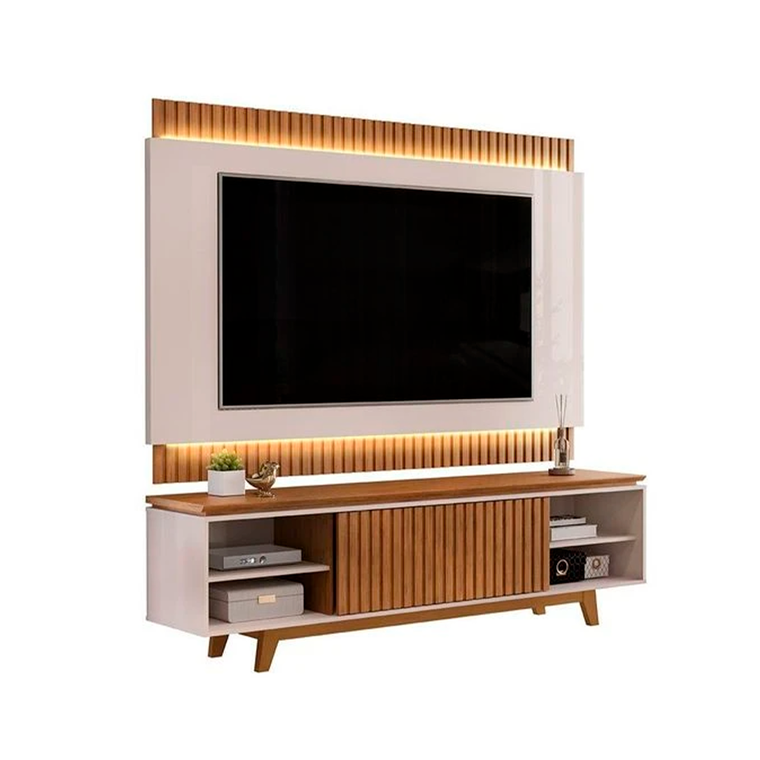 Bancada com Painel Loren Cedro/Bali DJ Moveis