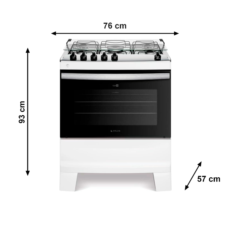 Fogão 5B Agile Up Branco Atlas