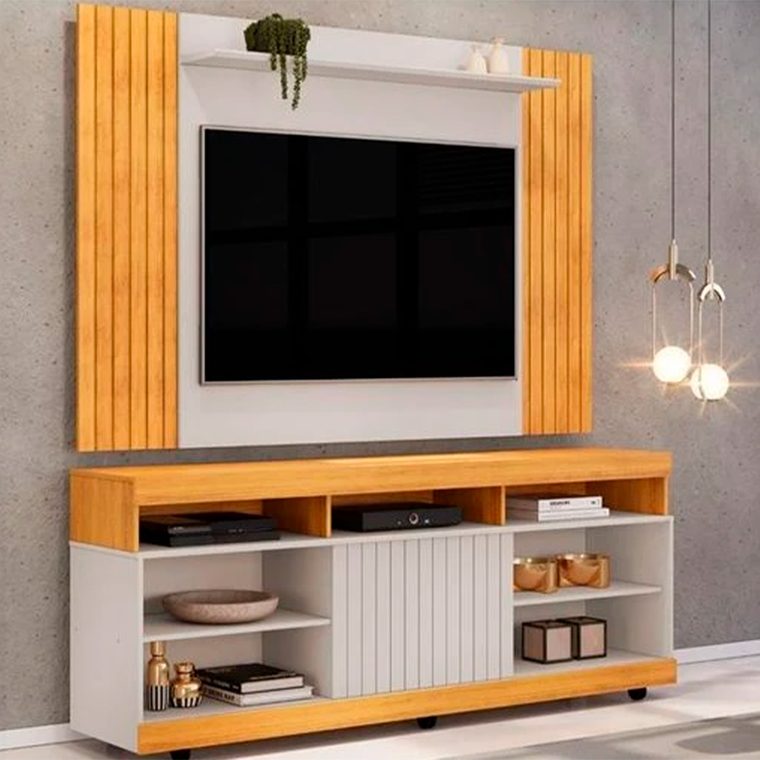 Rack Dili 160 Com Painel Trend Cedro/Bali DJ MOVEIS 