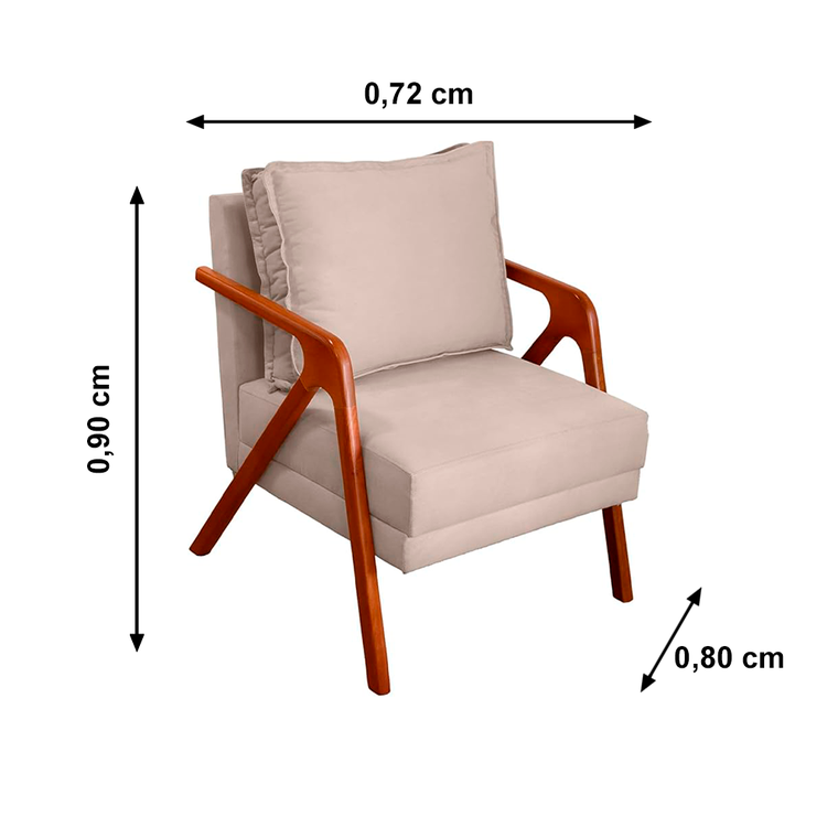 Poltrona Topazio Linho Deva Creme Artflex