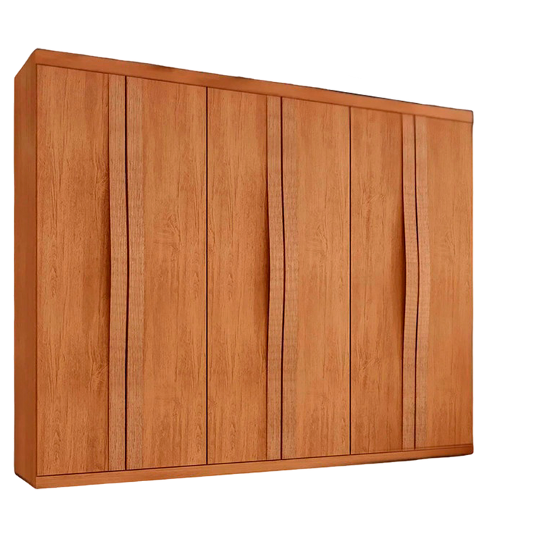 Roupeiro Grecia 6 Portas Nature/Naturale Rufato