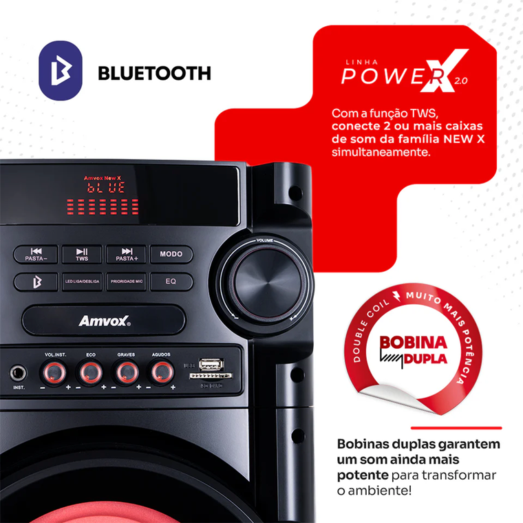 Caixa Amplificada ACA 1000 New X Sfm Amvox 