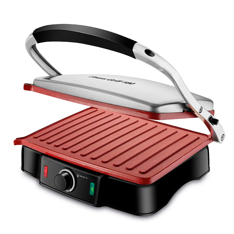Press Grill Ceramic PG-02 220V Vermelho/Inox Mondial