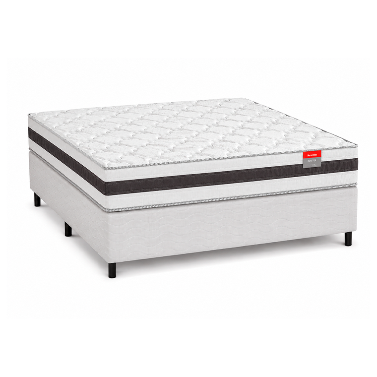 Conjunto Box Casal Master Molas Ensacadas 138x24 + Base Prisma 138x42 Reconflex