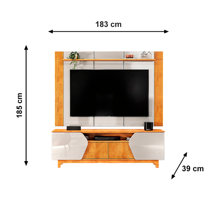 Bancada com Painel Helo Bali/Cedro DJ Moveis