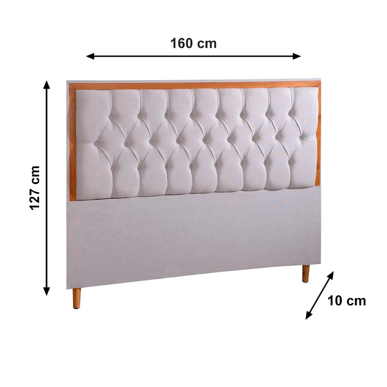 Cabeceira Diamante 01 Queen SL BEGE Mega Estofados