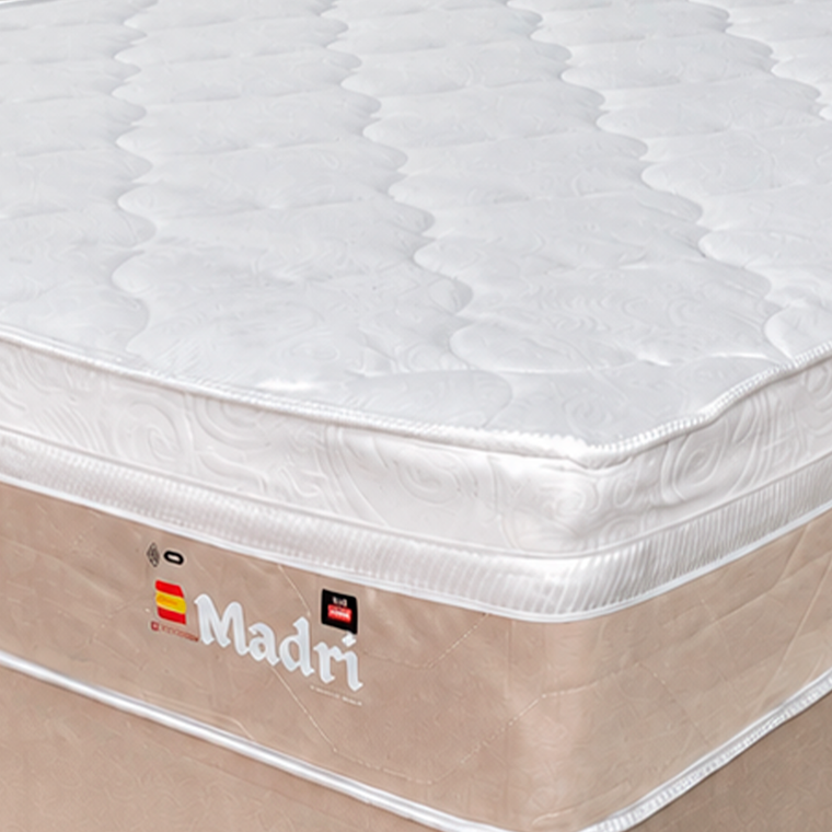 Conjunto Box Madri Molas Ensacadas Casal 158x66 Titanio