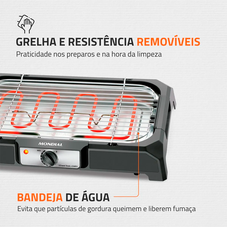 Churrasqueira Elétrica CH-05 2000W Mondial