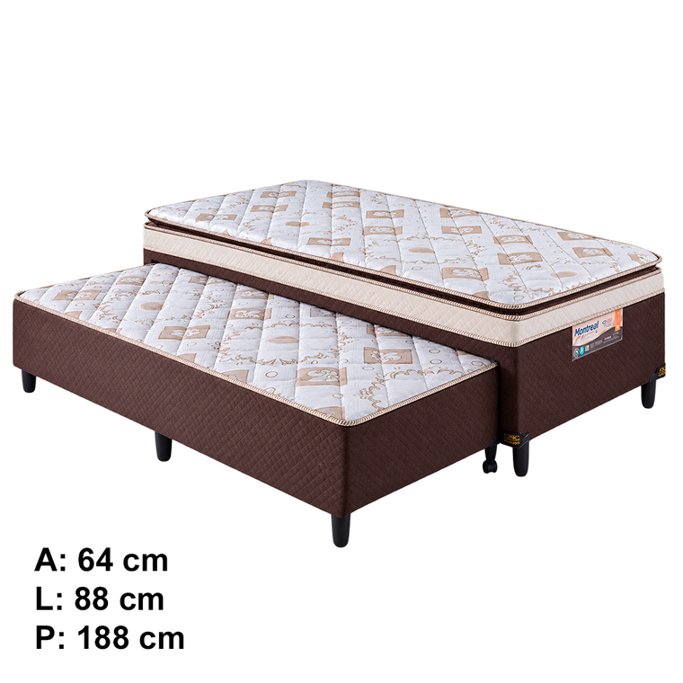 Conjunto Box Solteiro Montreal Premium 88x64 Caza Nobre