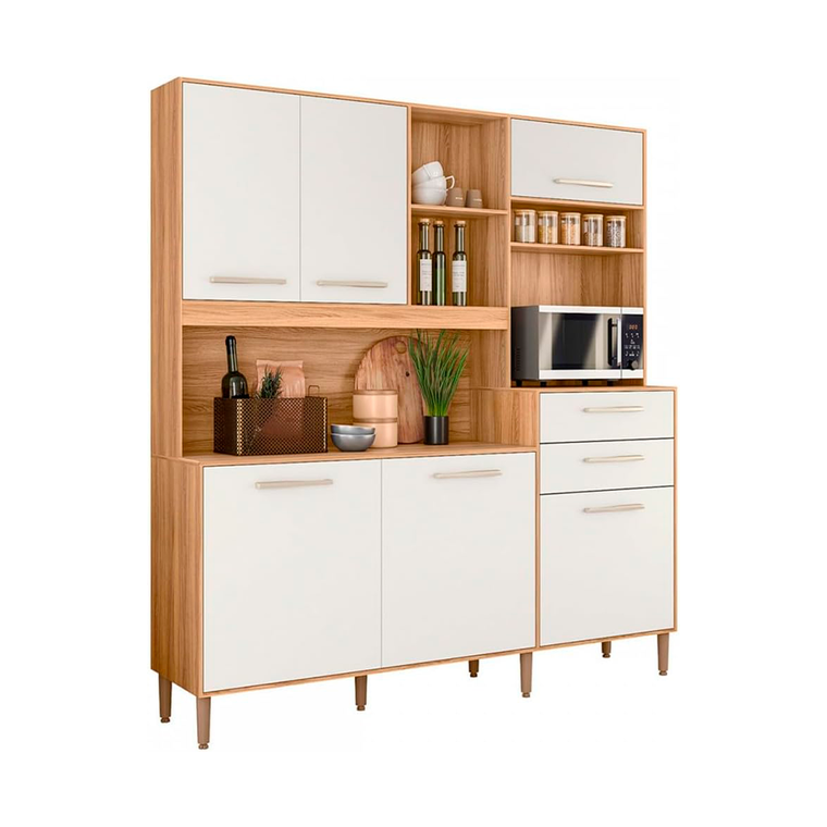 Cozinha Salsa Ipe/Off White Cristal PTA Fechada Nicioli