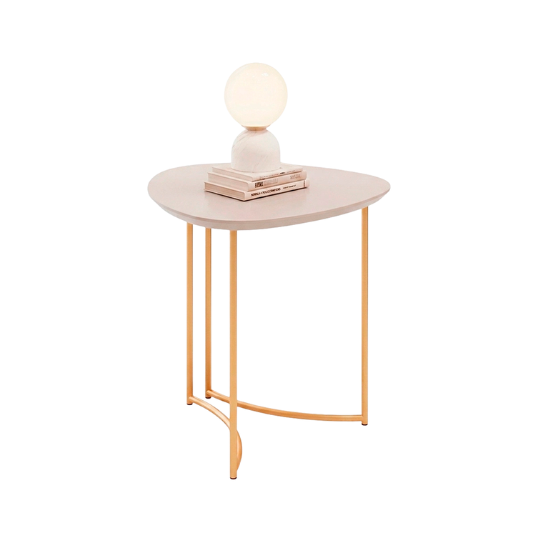 Mesa Lateral Petala Off White Dj Moveis