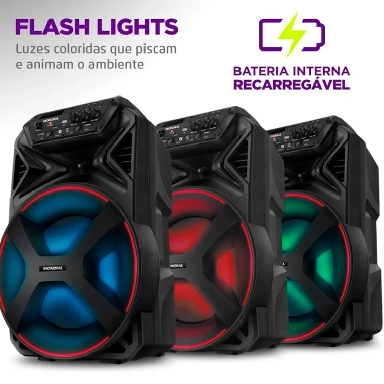 Caixa Amplificadora CM-250 Connect Party  Plus 250W C/Bat Mondial