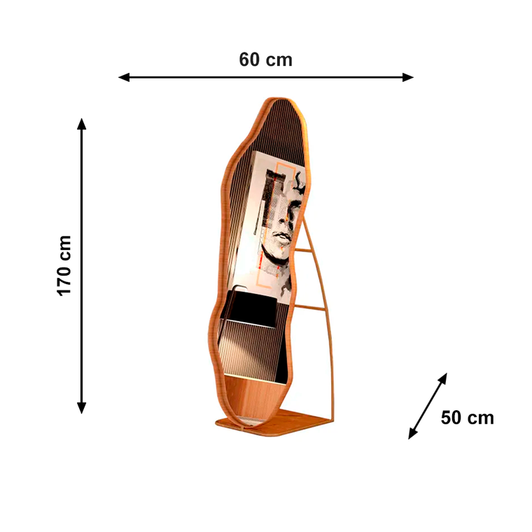 Espelho Orgânico Revisteiro Ibiza 170x60 Fino Tok