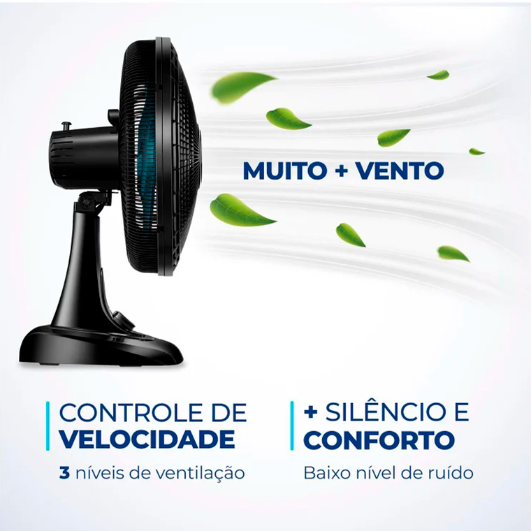 Ventilador 40CM 6P VSP-40 AP Super Power 220V Preto/Azul Mondial