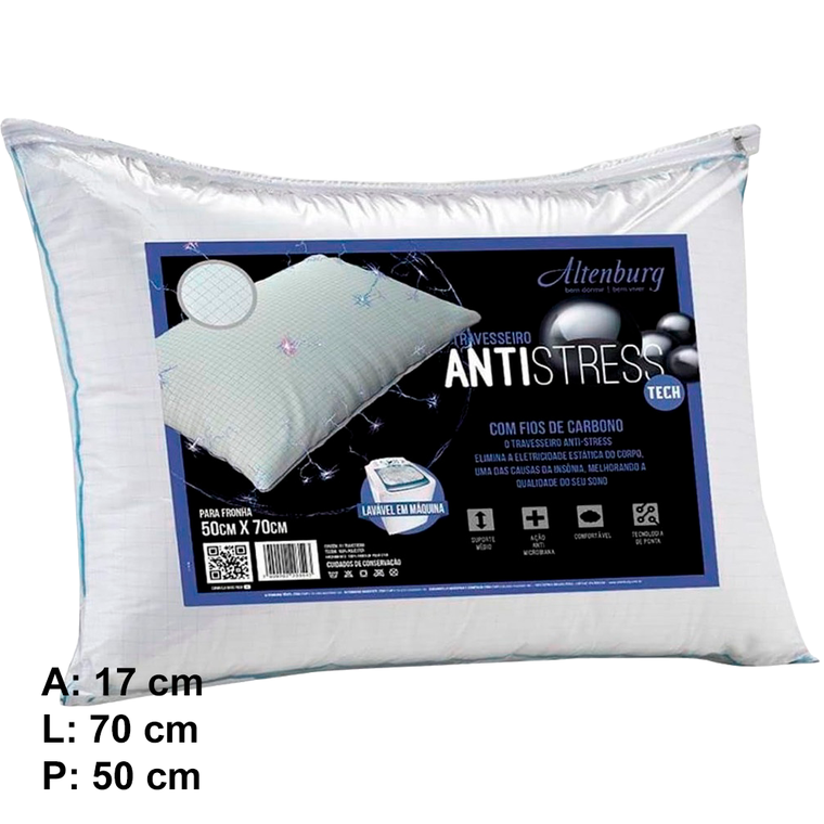 Travesseiro Antistress Branco Altenburg