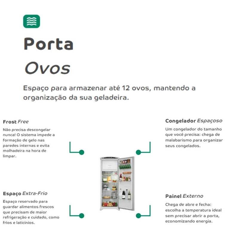 Refrigerador Frost Free 337L CRB39MBBNA Branco 220V Consul