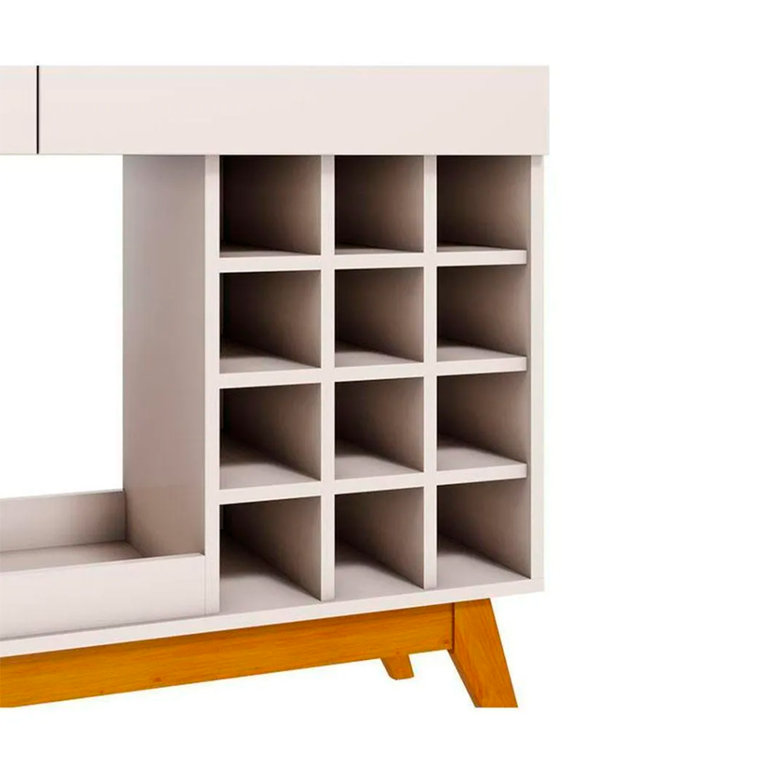 APARADOR CLASSIC ADEGA OFF WHITE/NATURE IMCAL