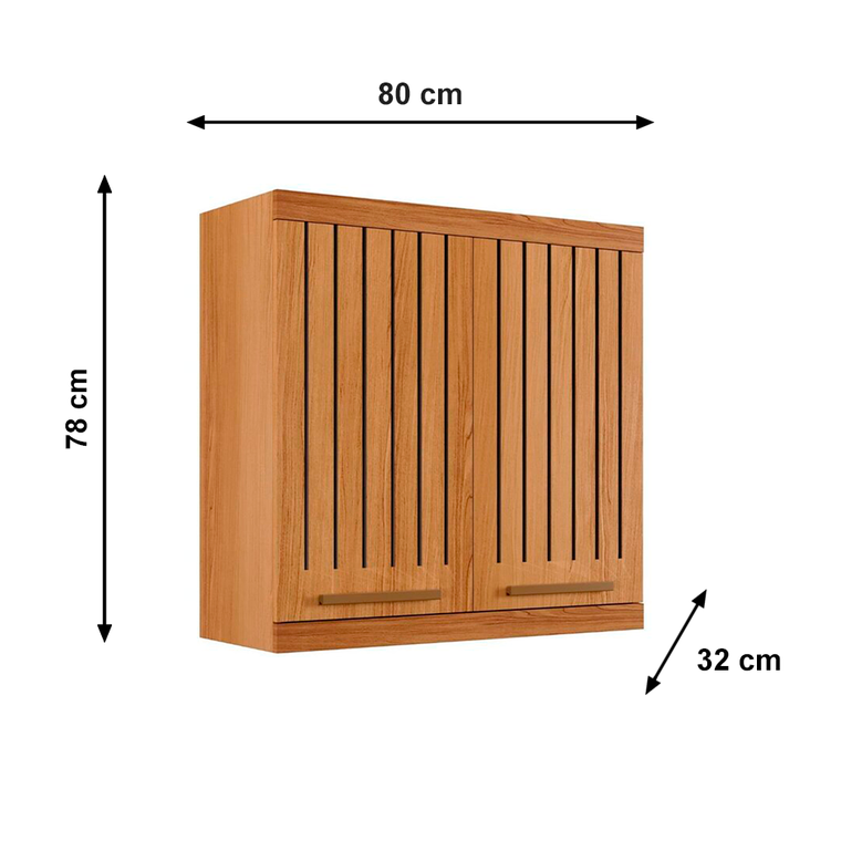 Aéreo 2P Cozinha Ripada 0,80 Florida  Cin/Rip Salleto